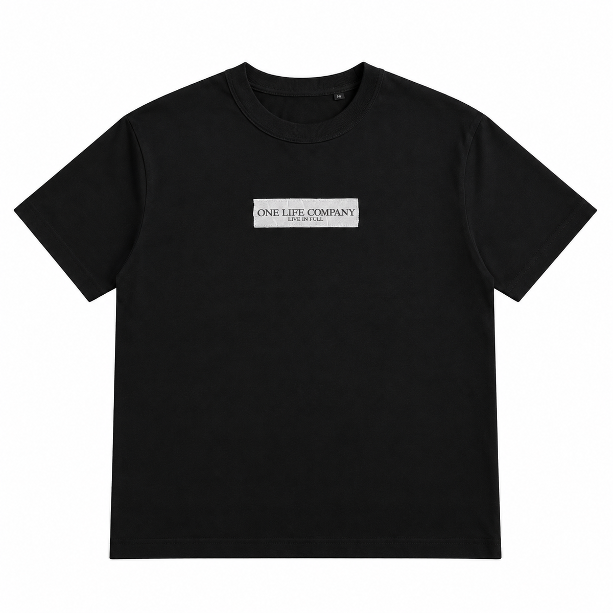 One Life Company Black Graphic Tape T-shirt